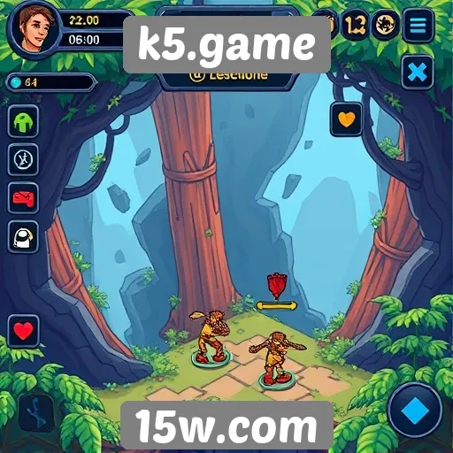 Interface amigável do k5.game melhora a experiência do usuário